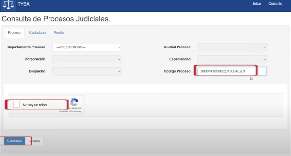 consultaproceso justicia xxi web tyba 2