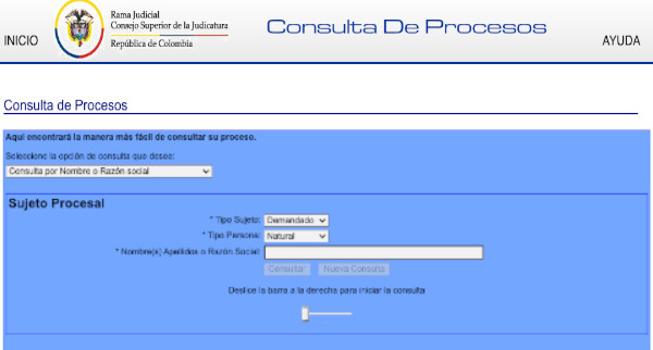 consultaproceso nombre apellidos