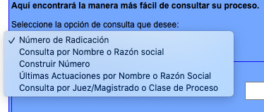 consultaproceso opcion consulta